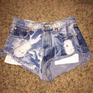 Denim shorts