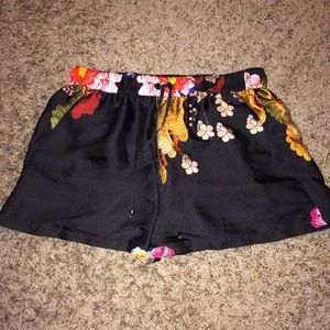 Zara Japanese floral printed shorts