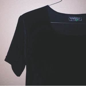 Vintage Black Velvet Top