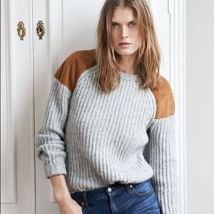 MADEWELL Suede Patch Sweater