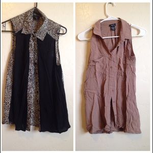 Tops Mediums Right slighty used left never worn !