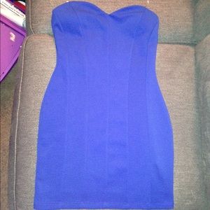 Cobalt blue bodycon dress