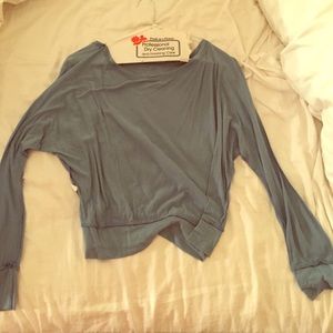Light blue thin long sleeve top