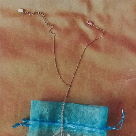 D initial Rhodium necklace - Picture 2 of 3