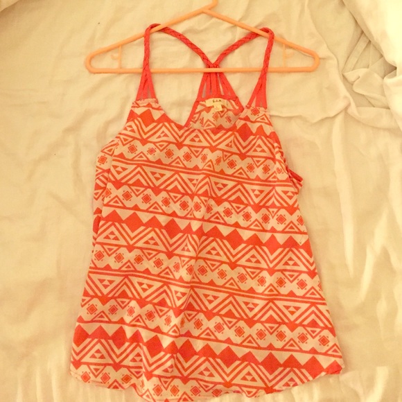 Coral orange tank top
