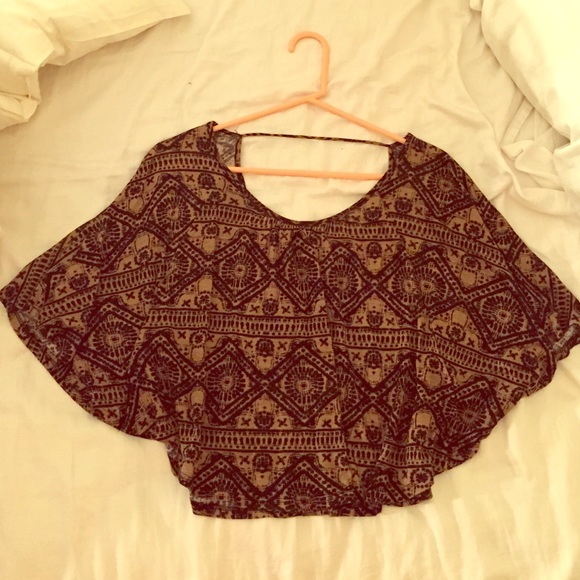 Black and brown pattern top