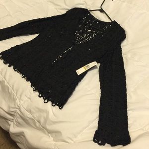 Carmen Marc Volvo knitted black top