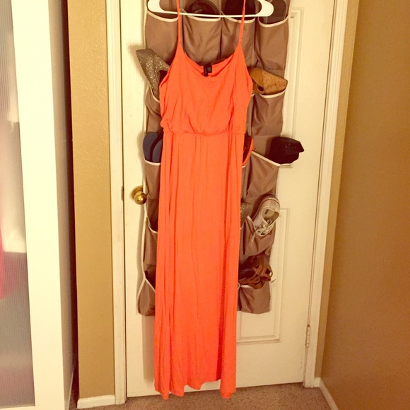 Coral maxi dress