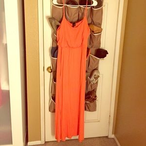 Coral maxi dress