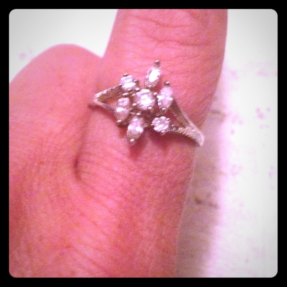 White and pink ring