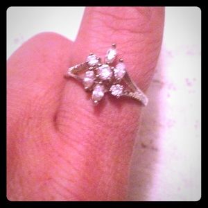 White and pink ring