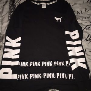 PINK black crew