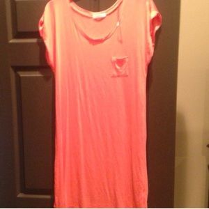 Cute coral t-shirt style dress!