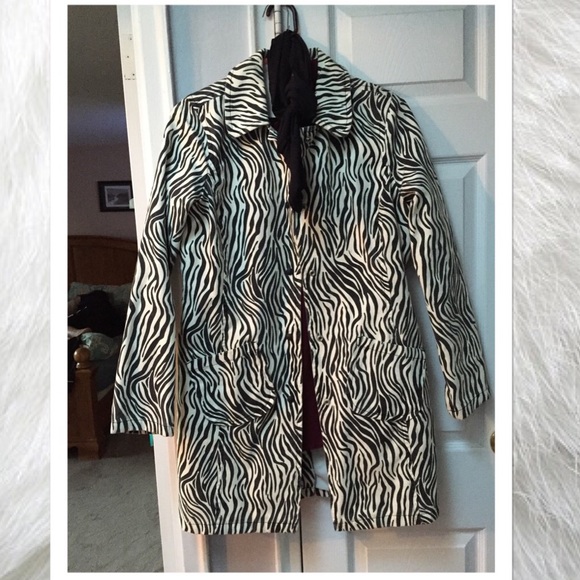 Zebra Print Rain Coat