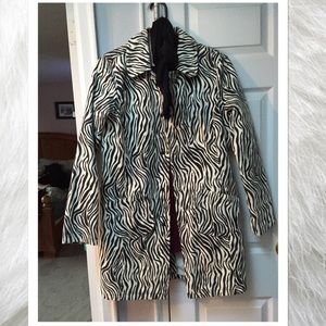 Zebra Print Rain Coat