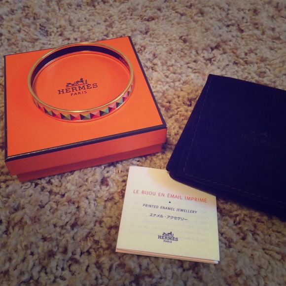 Hermes Jewelry - Hermes Printed Enamel Bracelet