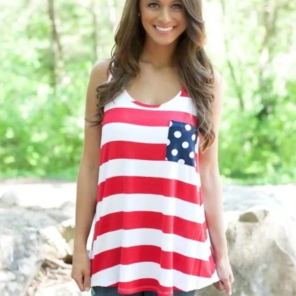 American flag racer back tank. Never worn
