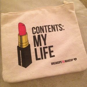 Canvas makeup bag