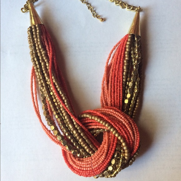 Jewelry - Beaded Knot Necklace With Extender. NWOT.