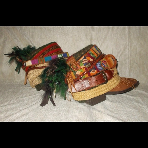 Upcycled Vintage LeatherCraft Western Boho Boots! - Picture 4 of 4