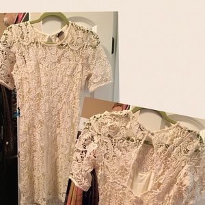 Cream vintage looking rustic dress never worn