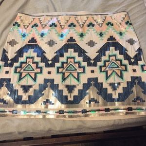 Express sequin skirt