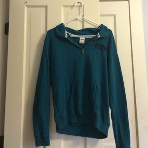 Teal Boyfriend half zip
