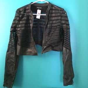 Black cropped jacket