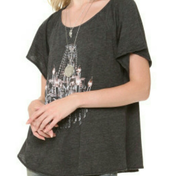 New Wildfox Chandelier Gatsby Limited Ed Flowy Tee - Picture 2 of 4