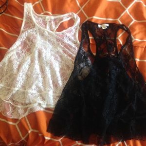 Forever 21 Crop Lace Tanks