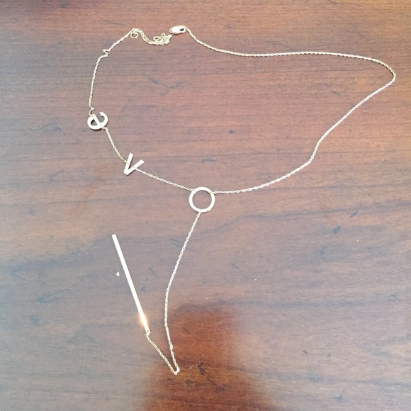 Jennifer zeuner love necklace rose gold