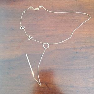 Jennifer zeuner love necklace rose gold