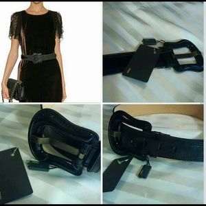 Fendi patent leather B belt