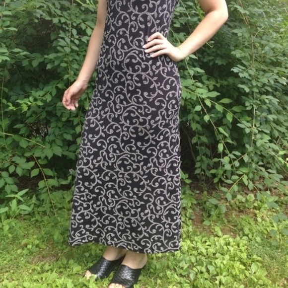 Vintage Black Maxi Dress - Picture 4 of 4