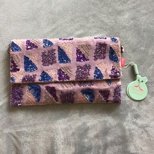 Levander Clutch with Beading from Spain