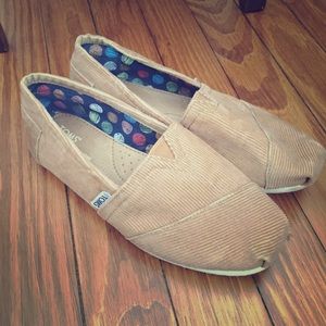 Tan Corduroy Toms