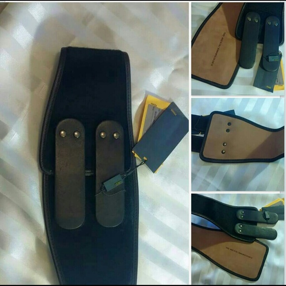 Fendi Black Calf hair belt