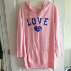 Derek Heart Baby Pink Love Hoodie (L)