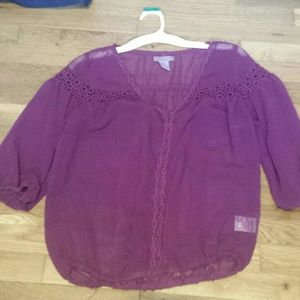 BoHo purple top