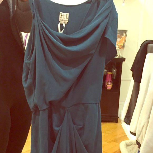 Haute Hippie Grecian Twist Shoulder Dress