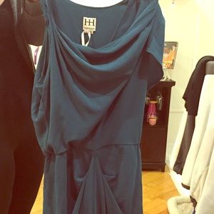 Haute Hippie Grecian Twist Shoulder Dress