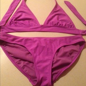 Purple bikini top and bottom
