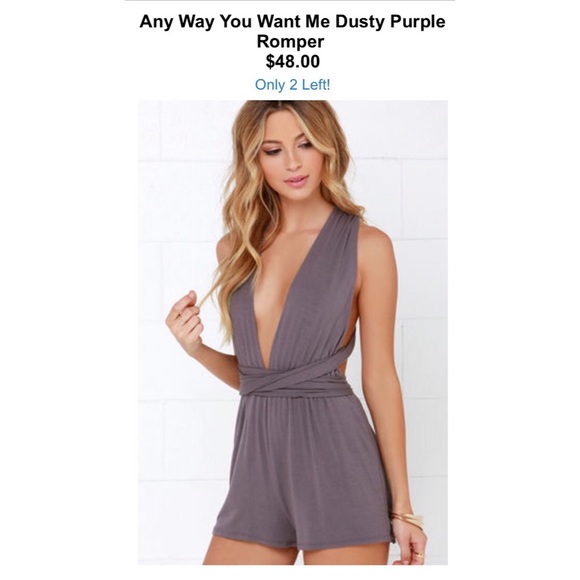 Dusty Purple romper LuLu*s