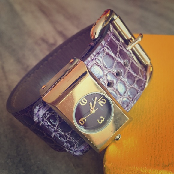 Marc by Marc Jacobs Purple Alligator Skin Watch