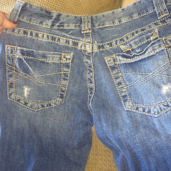 Aeropostale boyfriend jeans/capris size 1/2 - Picture 3 of 4