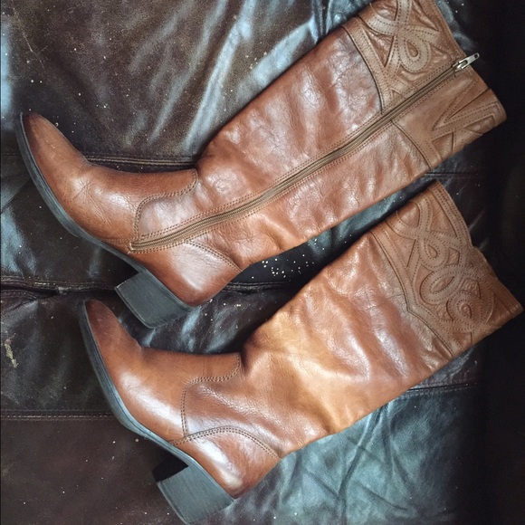 Chestnut Leather Boots