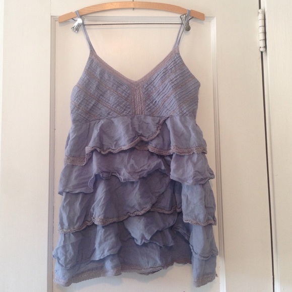 Anthropologie periwinkle/lilac blouse, M