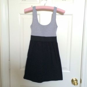 Gray and black colorblock dress