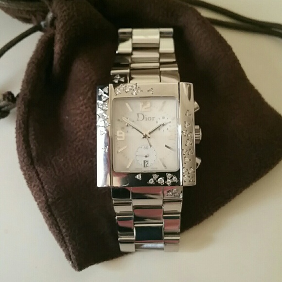 Christian Dior Riva Diamond stainless watch