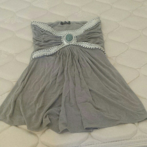 Sky strapless top